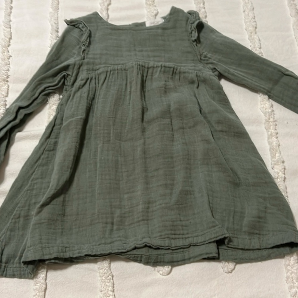 Angel Dear Olive Textured dress